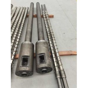 Single Screw And Barrel For Extruder Machine / Extruder Screw Barrel Diameter
