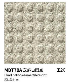 Gray Yellow 600x600mm Scratch-resistant Blind Path Tile