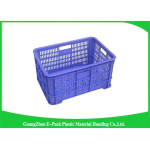 Mesh Vegetablestacking Storage Boxes , Large Big Plastic Packing Crates