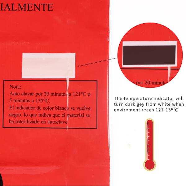 Red Thickness 0.045mm 0.07mm Biohazard Garbage Bags ASTM Standards