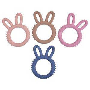Cheap EN1400 Silicone Baby Teether Relieve Pain And Itching Clean Tongue for sale