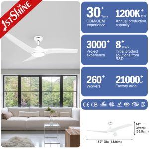 Remote Control Plastic Dimmable LED Ceiling Fan Color Changing Lighting