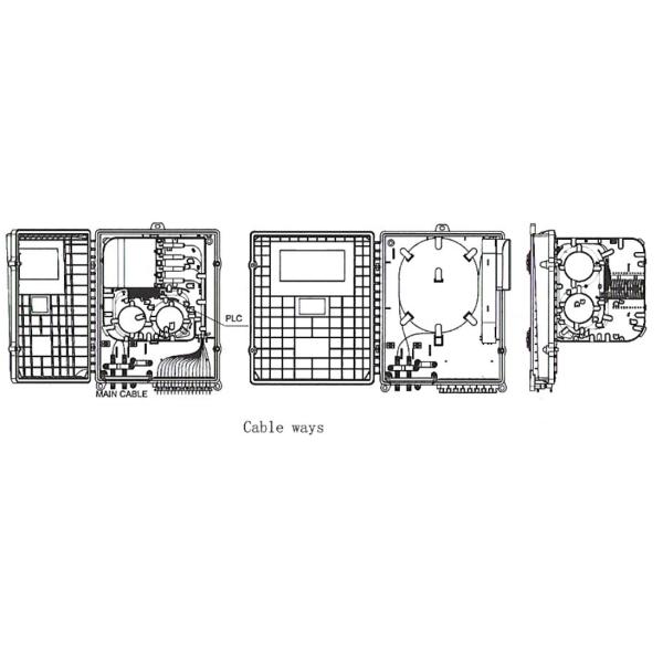 Fiber Optic Distribution Box - 16 Splicing, Mini type PLC, IP65, FTTx Networks