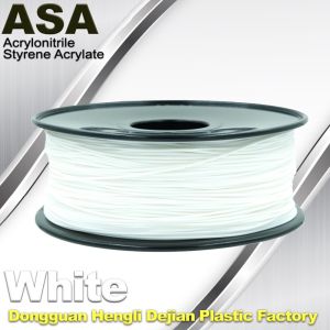 China ASA 3D Printer Filament Ultraviolet Resist 1.75 / 3.0mm Black White Colors on sale