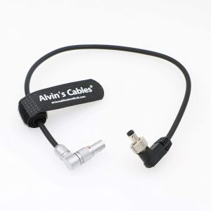 Rotatable Right Angle Camera Power Cable 2 Pin For Atomos Shinobi Ninja V