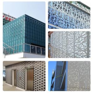 Prefab Aluminium Curtain Wall Cladding Profile Tile Rgb Long Facade