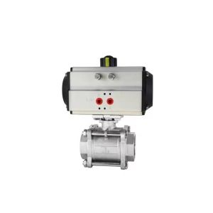 DN50 Pn16 CF8m 1000wog 3PC Pneumatic Actuators Float Ball Valve within 30 Days