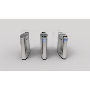 IP66 Acrylic Glass Pedestrian QR Code Scanner Security Sliding Gate Turnstile