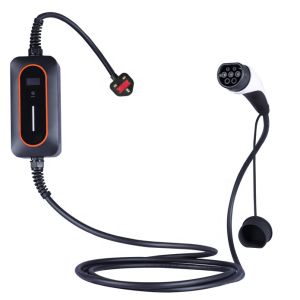 Cheap Type 2 Portable EV Charger 8A 10A 13A Adjustable With UK Plug And LCD Display for sale