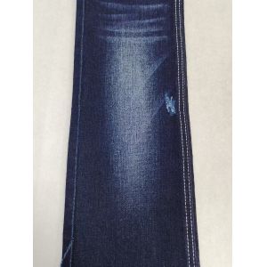 10.7oz Dark Indigo Stretch Denim Fabric 3/1 Right Twill 8S For Boyfriend Jeans