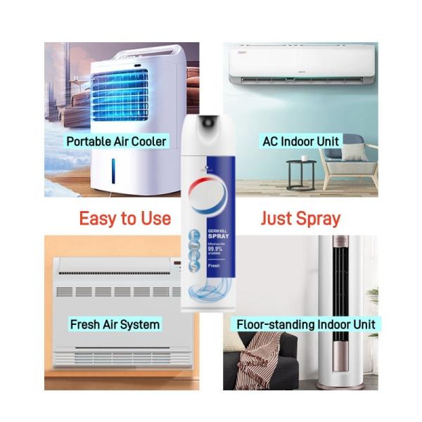 HVAC System Disinfectant Germ Kill Fine Mist Spray For Cleaning Fins And Freshening Air