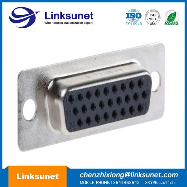 M8 / 12 - 4 PIN Female Plastic Wire Harness D Sub 37 Pin UL94 - V0 Multi Colors