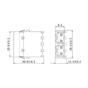 Green LC Fiber Optic Adapter Singlemode With Good Wearability
