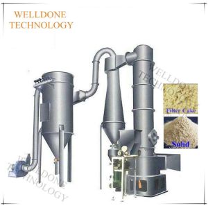 Button Control Sawdust Flash Dryer , Gas Heating Quartz Flash Dryer