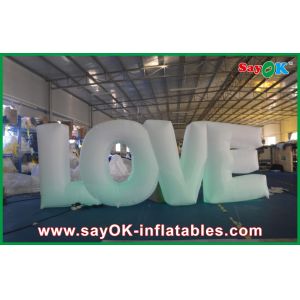 Popular 190T Nylon Inflatable Lighting Decoration For Valentines Day