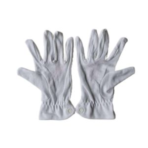 China Pure White Cashmere Lined Gloves Soft Touch Comfort on sale