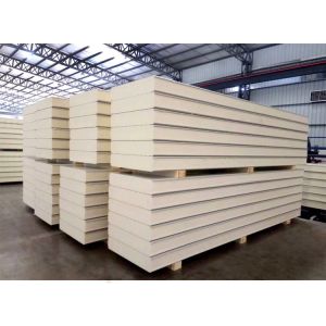 Cheap Polyurethane Foam Insulation Sandwich Boards 0.4 - 0.8mm Steel Thickness For Cold Room for sale