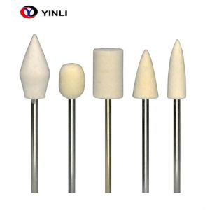 Customized Shape Felt Polishing Bobs Buffing Head 6mm White