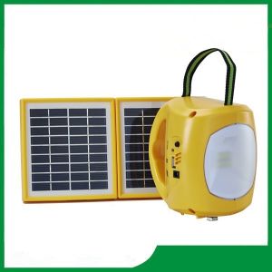 China Rechargeable solar camping lantern, high qaulity led solar lantern light with 2pcs solar panel, phone charger on sale