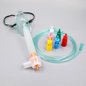 Disposable 24% Venturi Breathing Oxygen Mask 7 Diluters Adjustable