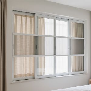 White Aluminum Sliding Windows with Screen - Secure, Energy-Efficient for