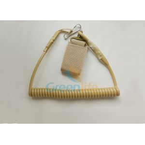 High Security Tactical Pistol Elastic Spring Lanyard w/Belt Velcro and J-Hook