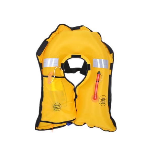 Quality Orange Color Inflatable Life Vest TPU Material 33g Co2 Filling For Adults wholesale