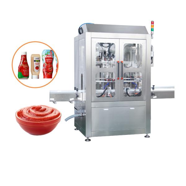 Automatic 2000-6000bhp Pet Glass Bottle Tomato Sauce Paste Filling Machine With