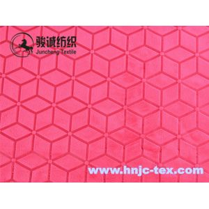 Polyester flower pattern crystal flannel velvet coating fabric for shoe fabric