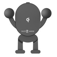 Mini Car Mount Qi Wireless Charger 360 Rotating Adjustable Qi Wireless Car