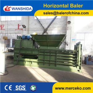 China horizontal Plastic PET Bottles Baler factory throughout 6-8tons/h bale