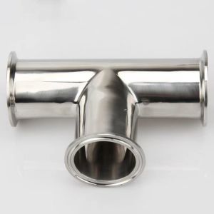 Matt Finish Sanitary Stainless Steel Equal Tee 3-way Pipe Fittings for