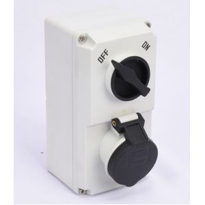 IP44 32A Industrial Power Switched Socket Three Phase With Mechanical Interlock