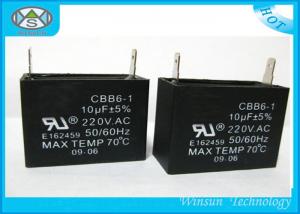Cheap Black Motor Run Capacitor CBB61 , AC Start Capacitors For Electric Motors for sale