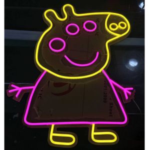 RGBW Ultra Thin Custom LED Business Signs Silicon Mini Words Heart Shape