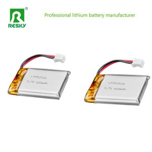 Solar Lithium Cell 801735 3.7v 400mAh Rechargeable Lithium Ion Polymer Battery