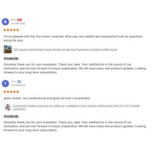 20ft or 40ft Fully Equipped Container House on Wheels with Modern Design and