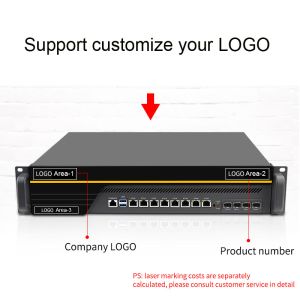 China 2U Rackmount firewall PC appliance soft router 8 Gigabit LAN 4 ports 10G SFP fiber optical LGA1151 H170 on sale