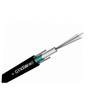 Single Mode 24 Core GYXTW Fiber Cable 70 Degree With Two Steel Wire