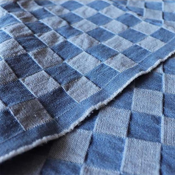 Quality Plaid Jacquard Denim Washed Spring Summer Fabric 12s 60*50 10OZ 160cm wholesale