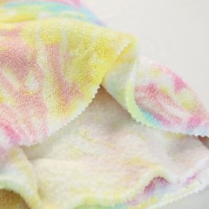 Tie Dyed Rainbow Garment Soft Sherpa Fabric 240gsm 150D