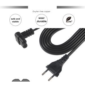 2.5A EU Schuko to C7 Power Cord 1.8M PVC Industrial Cable
