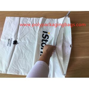Simple and elegant white cpe rope bag for general purpose packaging