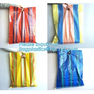 Eco Friendly fabric Laminated Handle, Pp Woven Tote Bag, RPET Coated Foldable