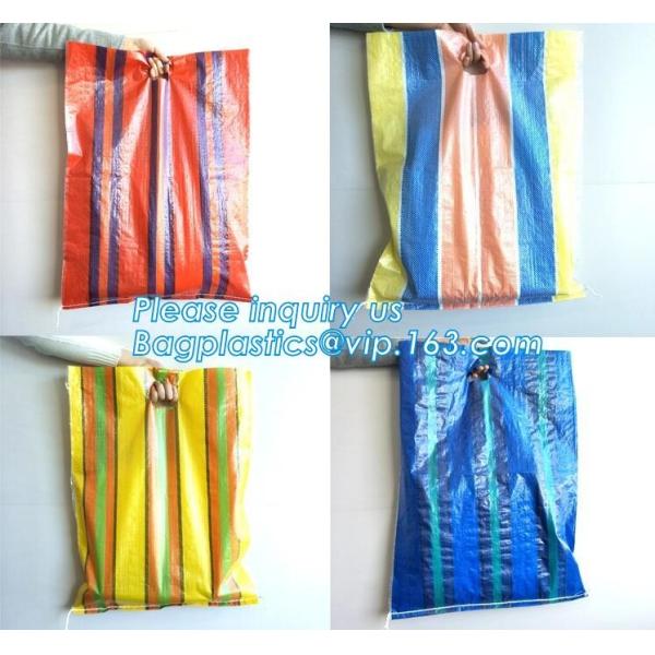 Eco Friendly fabric Laminated Handle, Pp Woven Tote Bag, RPET Coated Foldable