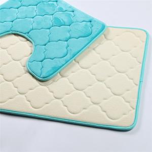 China Fleece Surface Non Slip Memory Foam Bath Mat Fluffy Style on sale