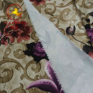 China factory digital print flower design Holland velvet fabric for upholstery