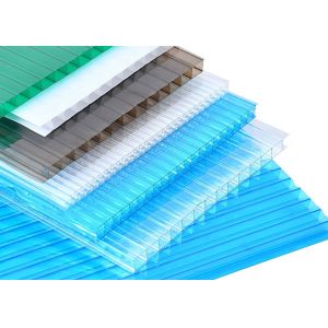 Garden Twinwall Roofing Polycarbonate Sheet Hollow Width 1220mm 2100mm