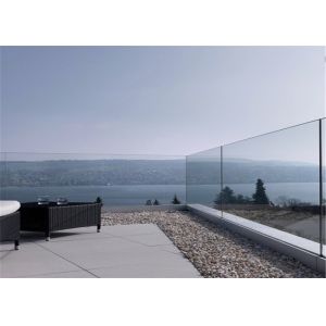 Cheap Frameless Glass Railing Aluminum U Channel Base Glass Balcony Railing for sale