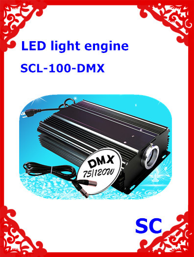 high power 100W DMX512 LED light engine for fiber optic with the function of